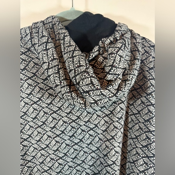 Nike NSW Sports Essentials AOP Fleece Hoodie Black  Men’s Large - Picture 4 of 9